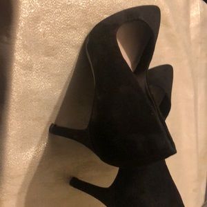 Black suede stilleto